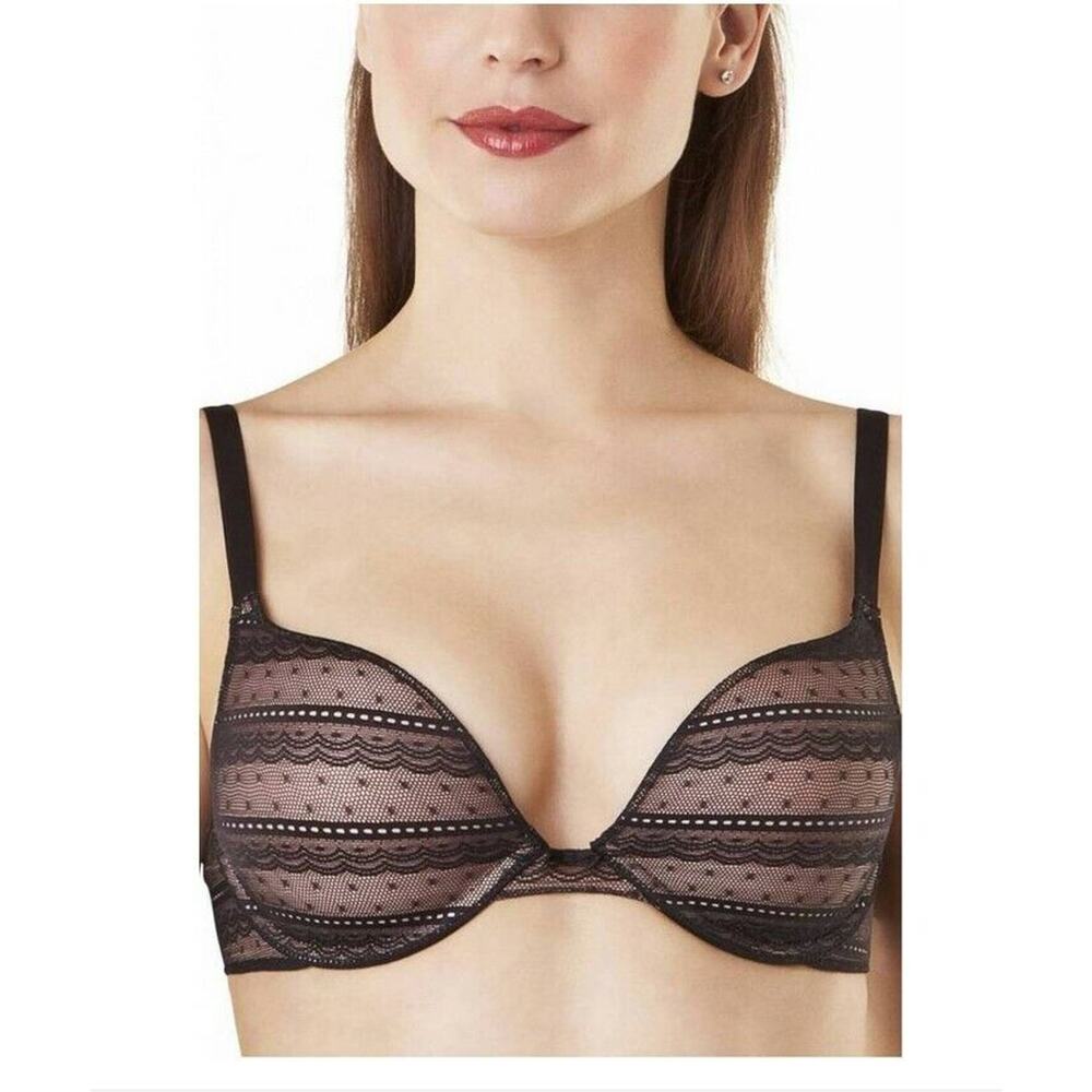 Passionata My Daily Lace Push Up Bra Black Size 34B